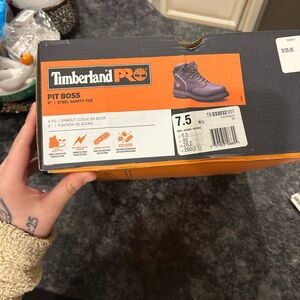 Timberland PRO Pit Boss Steel Safety Toe Boots - Black and Orange